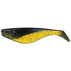 G&C inc Shad 12cm Black/chartreuse glitter